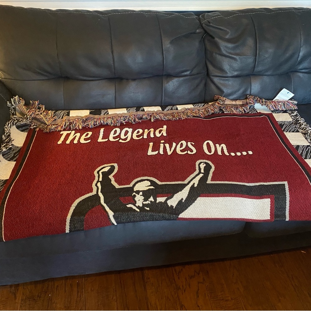 Dale Earnhardt throw blanket afghan.